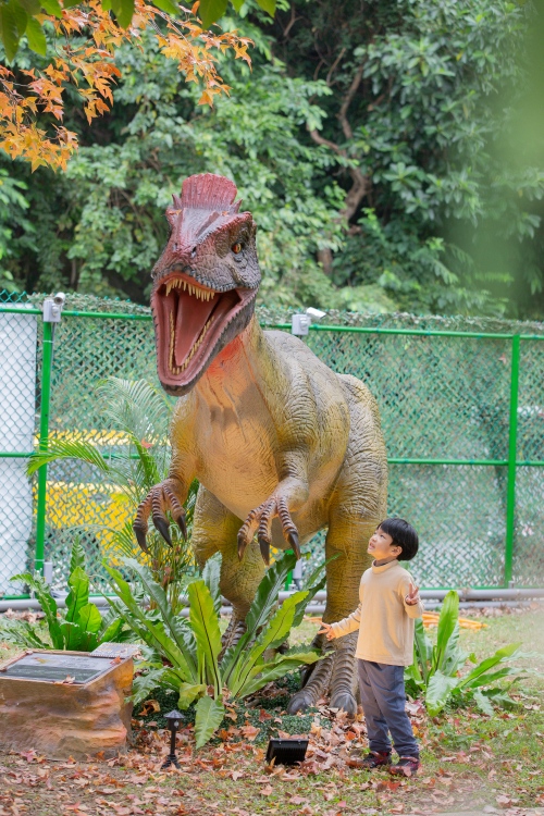 【攻略】台北親子景點。恐龍大復活關渡探險樂園｜占地1500坪、70隻恐龍出沒，逼真到小小孩被嚇到的恐龍展～侏羅紀大巡禮＋互動遊戲全攻略