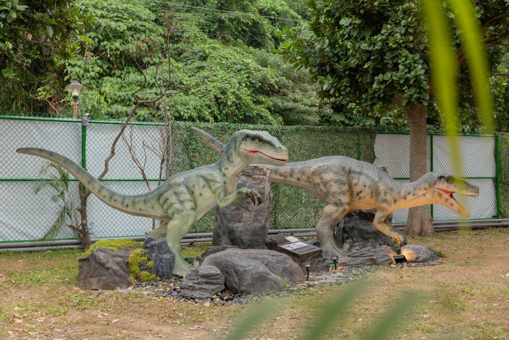 【攻略】台北親子景點。恐龍大復活關渡探險樂園｜占地1500坪、70隻恐龍出沒，逼真到小小孩被嚇到的恐龍展～侏羅紀大巡禮＋互動遊戲全攻略