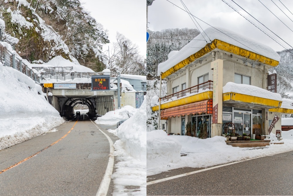 日本/富山。礪波市～庄川峽遊覽船「雪見舟」｜走進水墨畫裡的夢幻航線，搭船才能抵達的秘境「大牧溫泉」與紅色長崎大橋！