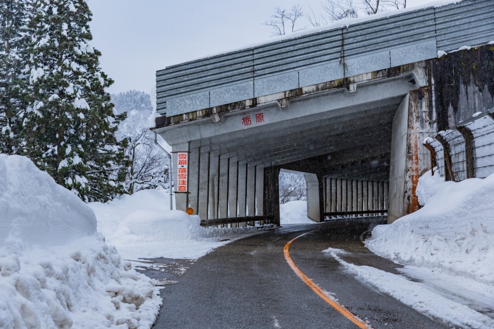 日本/富山。礪波市～庄川峽遊覽船「雪見舟」｜走進水墨畫裡的夢幻航線，搭船才能抵達的秘境「大牧溫泉」與紅色長崎大橋！